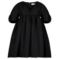 nina ricci robe en v à design plissé - noir