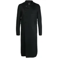 sapio manteau en laine à simple boutonnage - noir