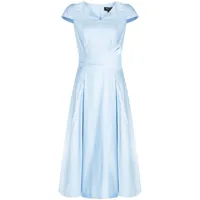 paule ka robe évasée à design plissé - bleu