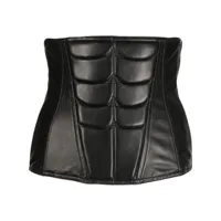 natasha zinko corset abs en cuir - noir