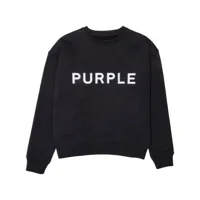 purple brand sweat en coton à logo brodé - noir