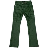 purple brand pantalon droit à poches cargo - vert