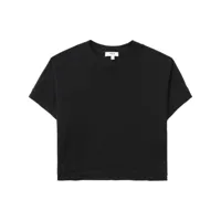 agolde t-shirt crop en coton - noir