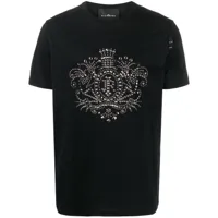 john richmond t-shirt gary en coton à détails de clous - noir