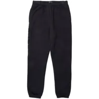 purple brand pantalon de jogging en coton à logo brodé - noir
