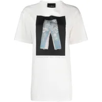 john richmond t-shirt en coton à imprimé graphique - blanc