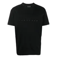 john richmond t-shirt rochal en coton à logo embossé - noir