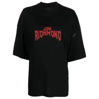 john richmond t-shirt ichiro à logo imprimé - noir