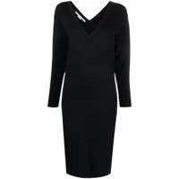 stella mccartney robe courte en maille - noir