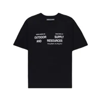 reese cooper t-shirt en coton à slogan imprimé - noir
