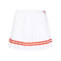 sporty & rich jupe à design plissé - blanc