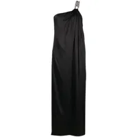 stella mccartney robe longue à une épaule - noir