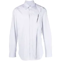 y/project chemise en coton à logo brodé - blanc