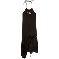 diesel robe courte d-salilar-od à design asymétrique - noir