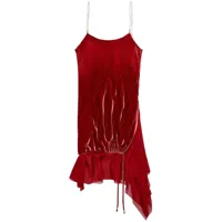 diesel robe courte d-ruchi à design asymétrique - rouge