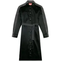 diesel robe-chemise d-paige-stram à empiècements - noir