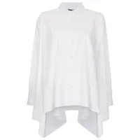 uma | raquel davidowicz chemise à détail drapé - blanc
