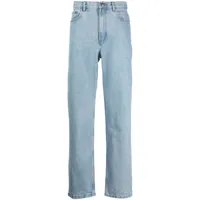 a.p.c. jean en coton à coupe droite - bleu