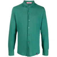 drumohr chemise en coton à manches longues - vert