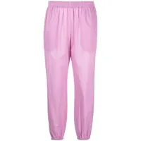 tory burch pantalon en coton à coupe courte - rose