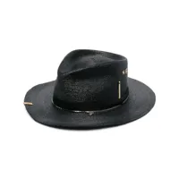 nick fouquet chapeau 41 en raphia - noir