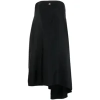 givenchy robe mi-longue trapèze à design sans bretelles - noir