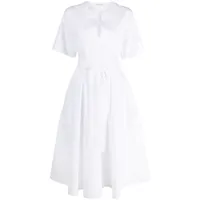 p.a.r.o.s.h. robe évasée à manches courtes - blanc