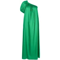 dvf diane von furstenberg robe longue pasquale à design à une épaule - vert