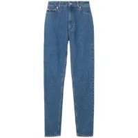 burberry jean slim à taille haute - bleu