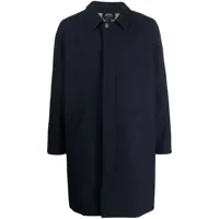 a.p.c. manteau thibault à simple boutonnage - bleu