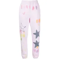 collina strada pantalon de jogging en coton à motif d'étoiles - rose