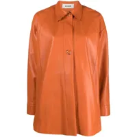 aeron chemise feather en cuir - orange