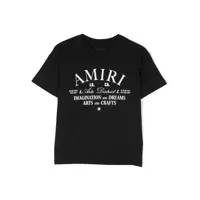 amiri kids t-shirt en coton à logo imprimé - noir