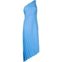 a.l.c. robe longue imprimée à une épaule - bleu