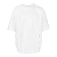 juun.j t-shirt à poches à rabat - blanc