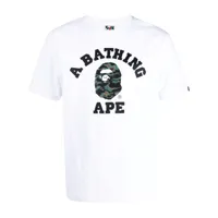 a bathing ape® t-shirt à logo imprimé - blanc