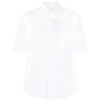 mm6 maison margiela chemise en coton à manches courtes - blanc