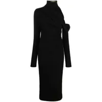 gauge81 robe mi-longue à design asymétrique - noir