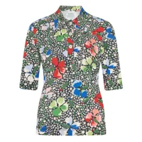 rosetta getty t-shirt en coton à fleurs - multicolore