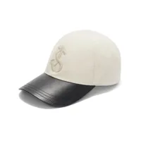 jil sander casquette à logo brodé - blanc