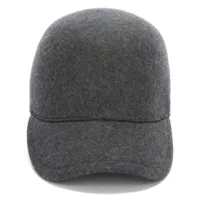 jil sander casquette en laine à logo brodé - gris