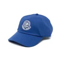 moncler casquette en coton à logo imprimé - bleu