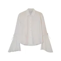 simkhai chemise jordy à détails de plis - blanc