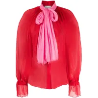 atu body couture blouse à design bicolore - rouge