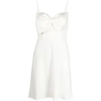 rixo robe courte à nœud oversize - blanc