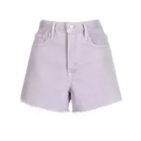 frame short en jean le brigette à bords francs - violet