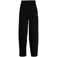 gmbh pantalon de jogging ahmed à logo brodé - noir