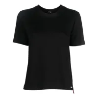 kiton t-shirt en coton à logo imprimé - noir