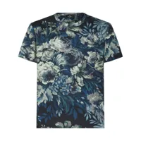 etro t-shirt en coton à imprimé botanique - bleu
