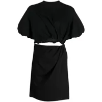 jnby robe courte à découpes - noir